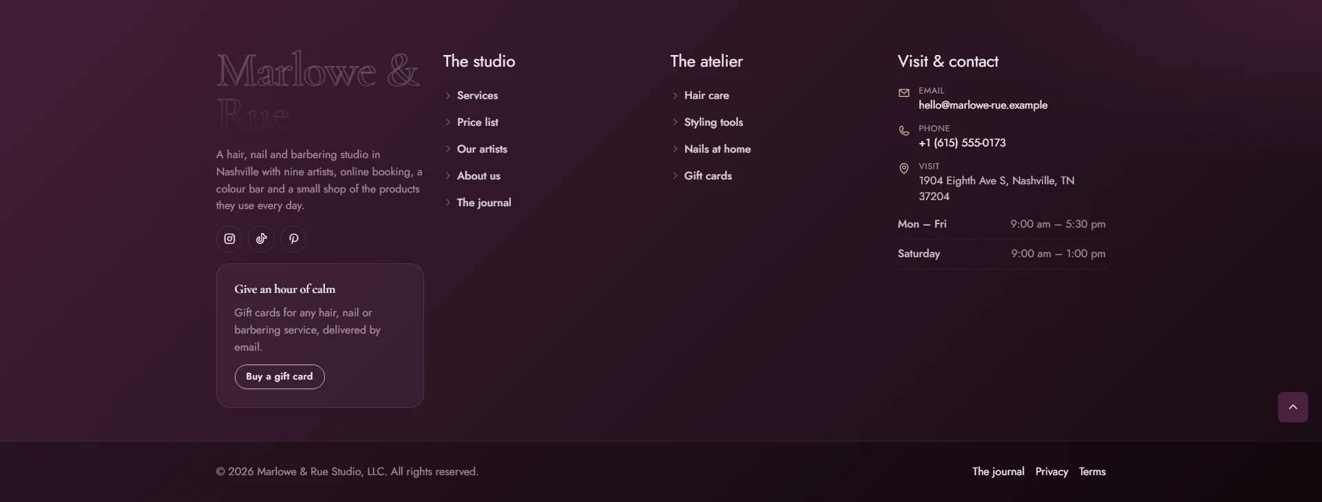 Brand footer gradient