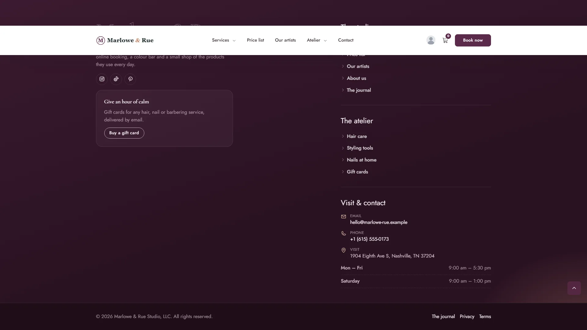 Lead with stacked sidebar footer layout