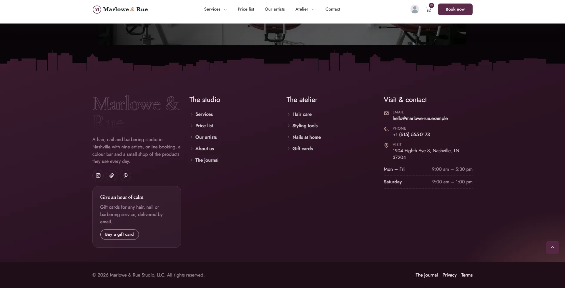 City skyline footer top edge shape