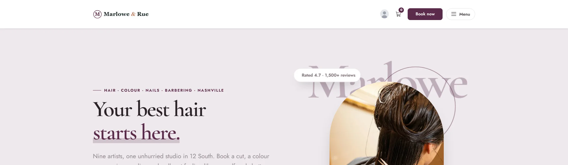Minimal: full-screen overlay menu header preset