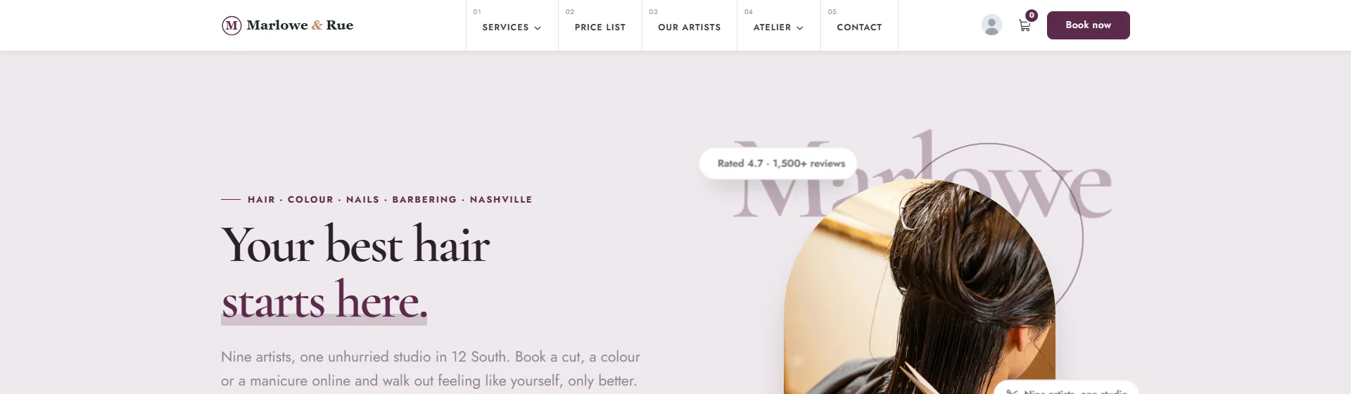 Index: numbered, ruled navigation cells header preset