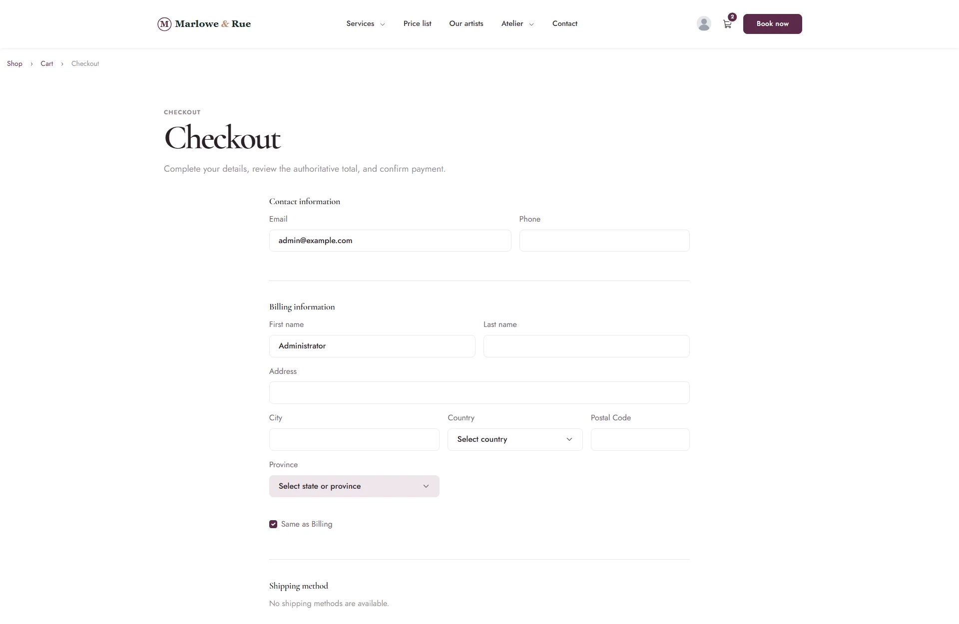 The checkout page design: Mobile Priority Flow