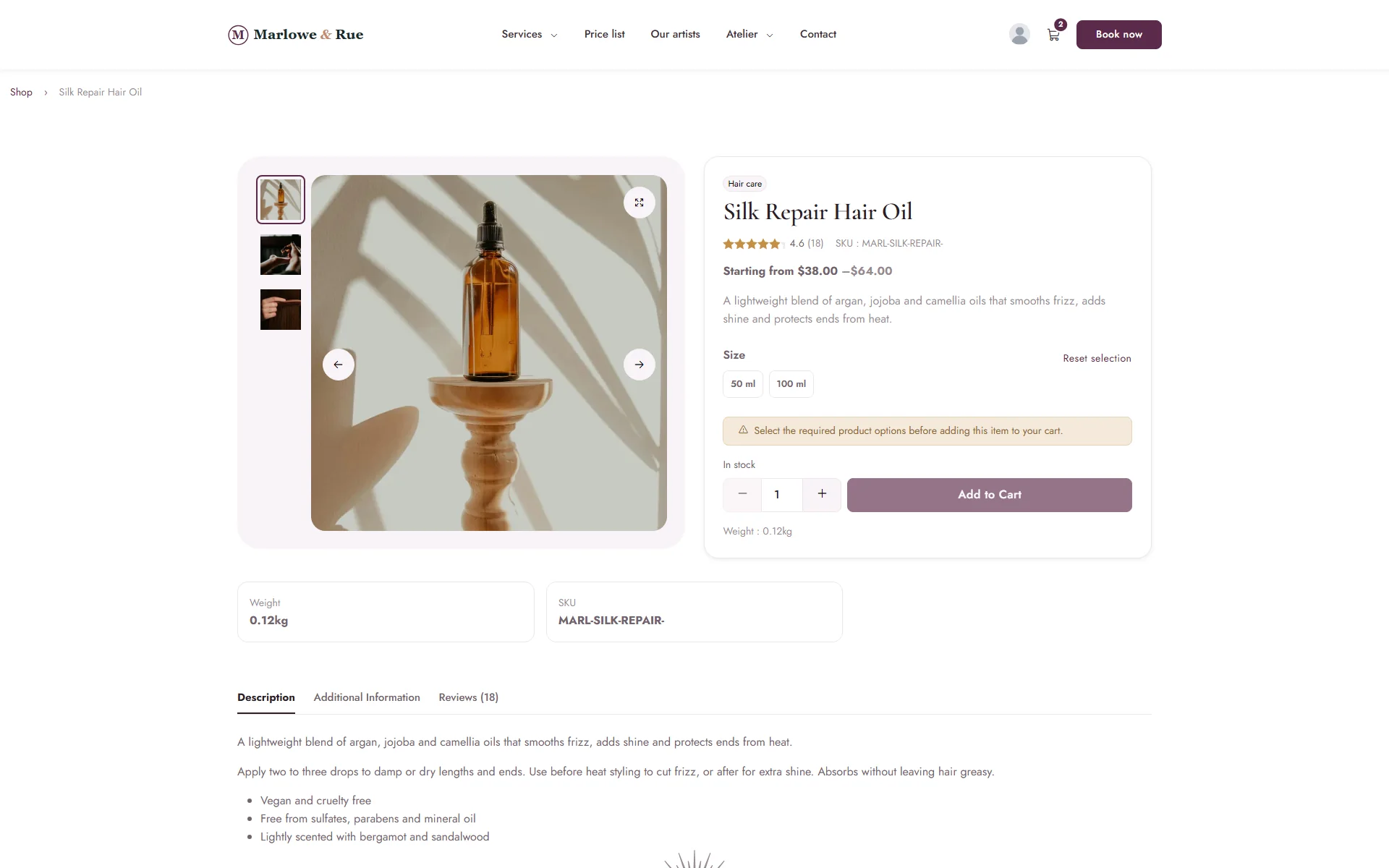 The page of one product design: Studio Purchase Card