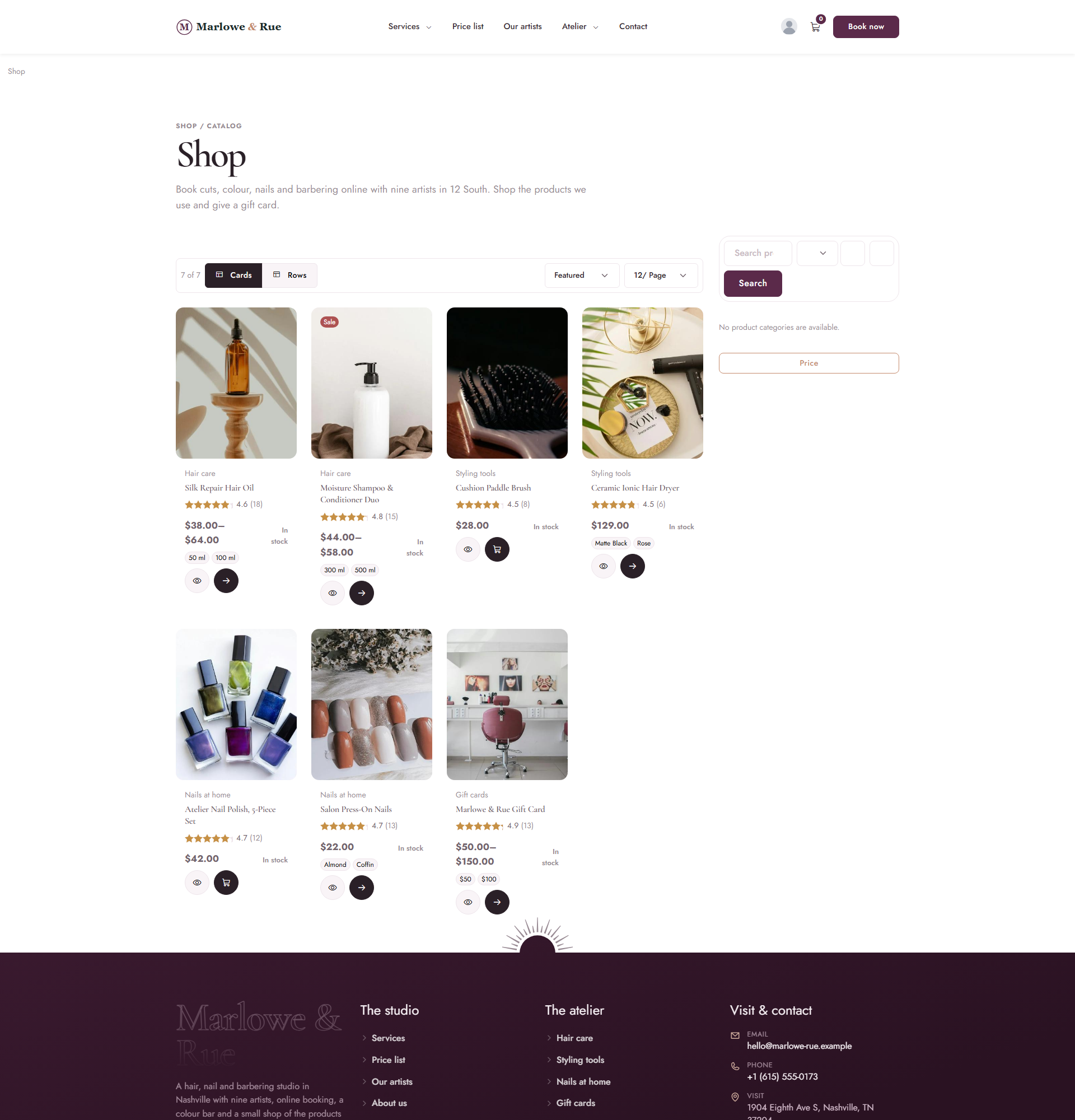 Customer-facing TruCommerce storefront